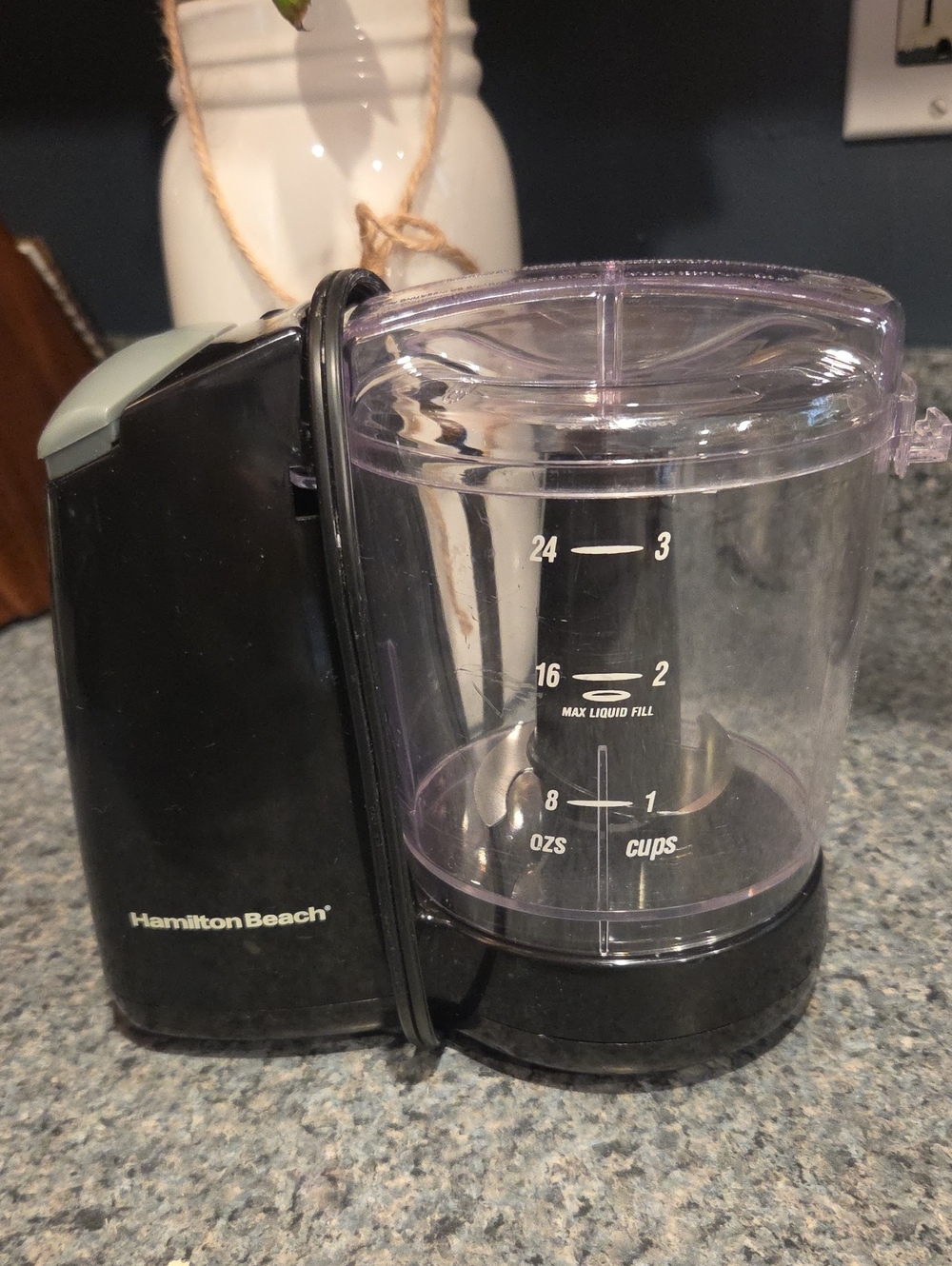 Hamilton Beach Black and Clear Mini Grinder